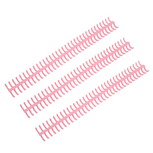 CHICIRIS Langlebige 12-mm-Kunststoffbindungswirbelsäule 10pcs Set, 34 Loch Abnehmbare Bindungsschleife für Papier, Büroschulenversorgungen (Rosa) von CHICIRIS