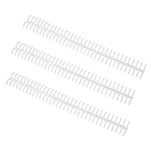 CHICIRIS Langlebige 12-mm-Kunststoffbindungswirbelsäule 10pcs Set, 34 Loch Abnehmbare Bindungsschleife für Papier, Büroschulenversorgungen (Transparent) von CHICIRIS