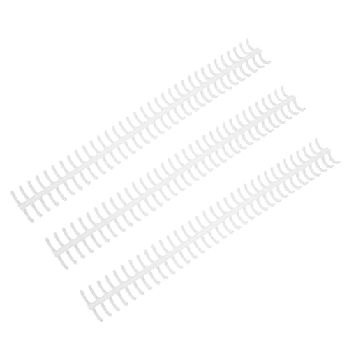CHICIRIS Langlebige 12-mm-Kunststoffbindungswirbelsäule 10pcs Set, 34 Loch Abnehmbare Bindungsschleife für Papier, Büroschulenversorgungen (WHITE) von CHICIRIS
