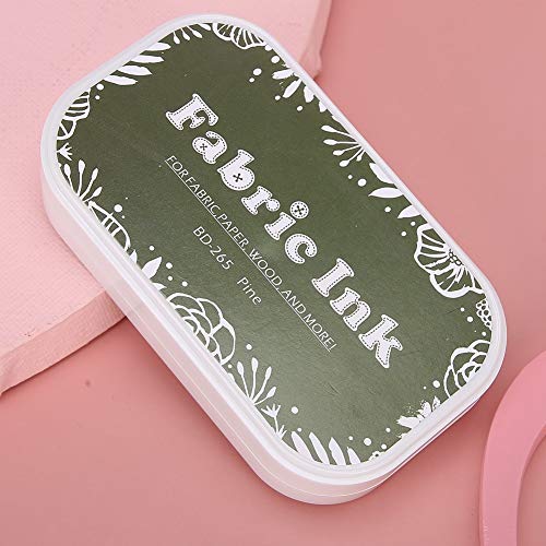 CHICIRIS Langlebiger Tintenkissen Farbiger Stempel für Papierstücher Holzkissen für Stempel für Accessoriess (BD-265 Kiefernbaumgrün) von CHICIRIS