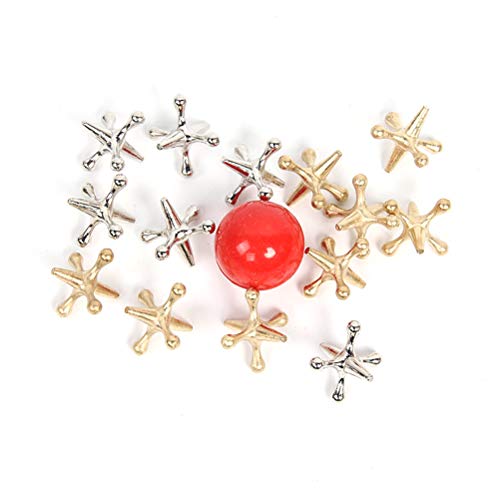 CHICIRIS Metal Jacks -Spiel, Klassische Jacks -Set 2 Sets Retro Metal und Ballspiel, Spaß für Alle Altersgruppen, Vielseitige Unterhaltung Entwickelte Fähigkeiten, Perfekte Geschenkidee für und CHICIRIS Metal Jacks -Spiel, Klassische Jacks -Set 2 Sets Retro Metal und Ballspiel, Spaß für Alle Altersgruppen, Vielseitige Unterhaltung Entwickelte Fähigkeiten, Perfekte Geschenkidee für und von CHICIRIS