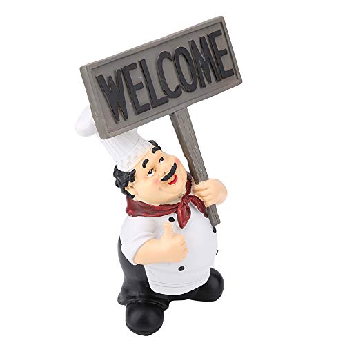 CHICIRIS Miniaturkoch Figur Langlebiges Restaurant Harz Statue Küchendekor für Köche Dekoration, Kochfigur [Küche, Restaurant] von CHICIRIS