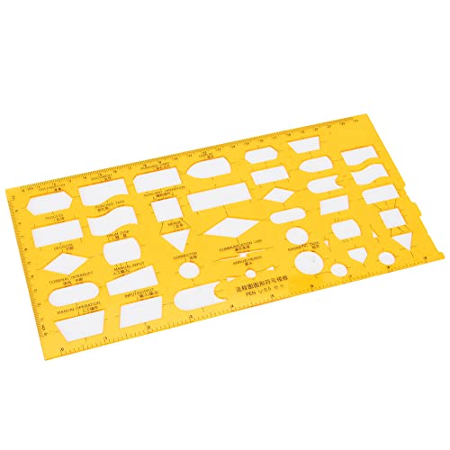 CHICIRIS Multifunktionale Architektonische Vorlage Hohl Geometrischer Herrscher, Langlebige Zeichenvorlage für Verschiedene Formen, Verbesserung der Zähigkeit und Stärke, Geeignet für die Messung, CHICIRIS Multifunktionale Architektonische Vorlage Hohl Geometrischer Herrscher, Langlebige Zeichenvorlage für Verschiedene Formen, Verbesserung der Zähigkeit und Stärke, Geeignet für die Messung, von CHICIRIS