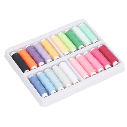 CHICIRIS Polyester Nähfäden Kit Langlebige Kompakt (20 Farben farbig Set) von CHICIRIS