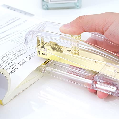 CHICIRIS Praktische Hefter -Hefter -Rettung Easy Heftling Office Student für Acrylmetall (GOLD) von CHICIRIS