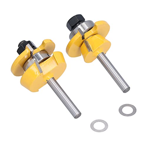 CHICIRIS Router -Bit -Set Langlebige Kantenschneidwerkzeug für Holzbearbeitung 2PCS Kit für Enthusiasten (1/4 Zoll) von CHICIRIS