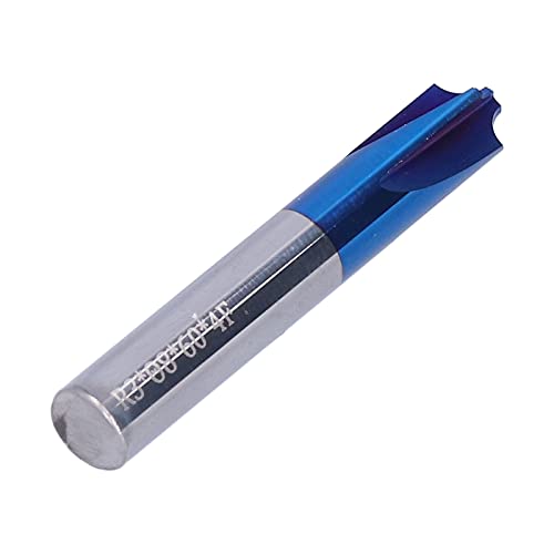 CHICIRIS Router -Bits Wolframstahl Spiraler CNC -Router Bit für Feines Schnitzen und Schneiden, Nanoblau Beschichtung, für Acryl, Nylon, Harz, Holz 1 X Enthalten (R3*D8*50L) von CHICIRIS