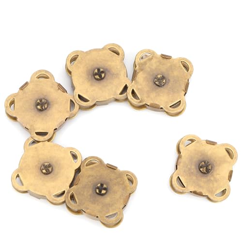 CHICIRIS Stilvoller Magnet Metallschnalle Set Fehlerlos Dekorieren Kleidungsarbeiten für DIY -Projekte (18,5-mm-Bronze-Handgeschnittene-Magnetschnalle) von CHICIRIS