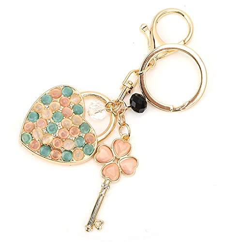 CHICIRIS Strasshart Vier Blattklee Klee Schlüsselringbeuteldekoration für Geschenklegierung CHICIRIS Strasshart Vier Blattklee Klee Schlüsselringbeuteldekoration für Geschenklegierung von CHICIRIS
