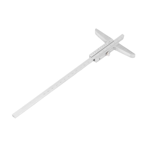 CHICIRIS Tiefe Vernier -Bremssattel mit Hoher Kohlenstoffstahl 0,02 Mm Genauigkeit für die Metallverarbeitung, Einfach zu Bedienen, Ideal für die Maschinenbauung (0-200MM) von CHICIRIS