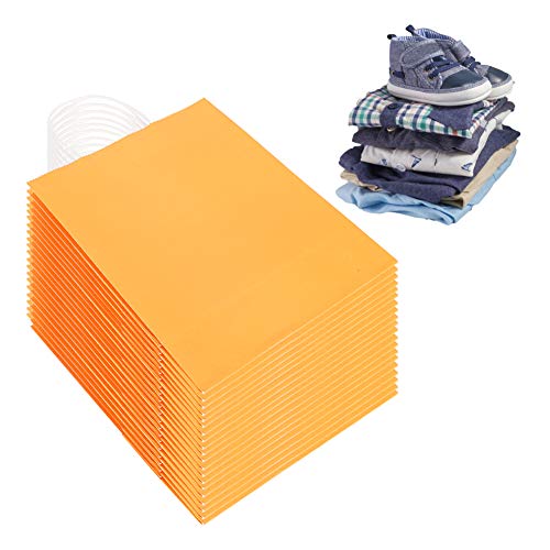 CHICIRIS Umweltfreundliche Einkaufstasche Kraft-farbige Papiertüte, Umweltfreundliche Tasche, Kleidung zum Einkaufen(Orange) von CHICIRIS
