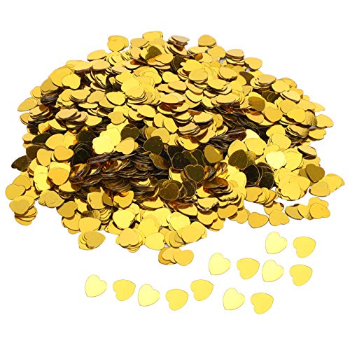CHICIRIS Valentinstag Hochzeitskonfetti Glitzernde Party Streukles Teil Liefert 3000 Stück für Geburtstagsfeiern PVC -Material Geeignet (GOLD) von CHICIRIS