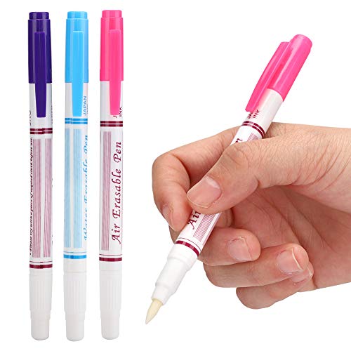 CHICIRIS Wasserlöschbarer Stoffmarker Stift Doppelkopf für DIY -Stoffnähen für Große Stickereien Rot/blau/lila 3pcs CHICIRIS Wasserlöschbarer Stoffmarker Stift Doppelkopf für DIY -Stoffnähen für Große Stickereien Rot/blau/lila 3pcs von CHICIRIS