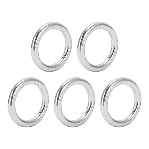 Rostbeständige Edelstahl -Runde Ringe Korrosionsnachweis für Navigationsboote Im Freien, 5 Packung von 5 für das Treiben von Segelhund, Marine Materie (3 * 20mm) von CHICIRIS