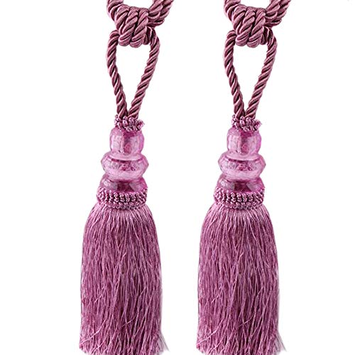 CHICTIE Raffhalter für Vorhänge, Quasten, Kristallperlen, Fransenseile für Vorhänge, Fenster, Türen, Dekoration, Dunkelviolett, 2 Stück CHICTIE Raffhalter für Vorhänge, Quasten, Kristallperlen, Fransenseile für Vorhänge, Fenster, Türen, Dekoration, Dunkelviolett, 2 Stück von CHICTIE