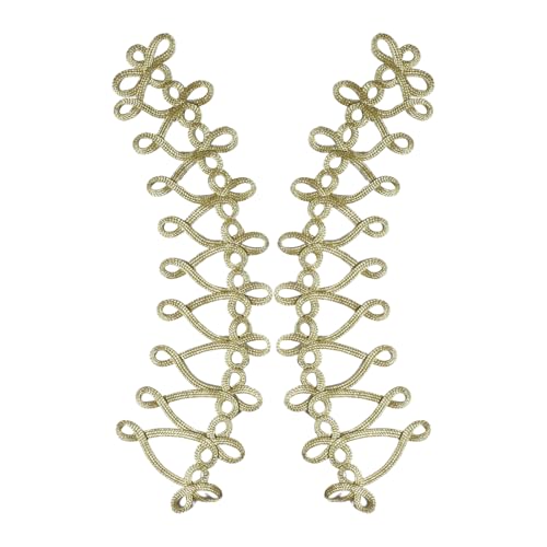 CHICTRY Handgefertigte Patch Dekorative Barock Doppelbrüstige Nähen auf Patches für Kleidung Uniform Applique Gold 1 Einheitsgröße CHICTRY Handgefertigte Patch Dekorative Barock Doppelbrüstige Nähen auf Patches für Kleidung Uniform Applique Gold 1 Einheitsgröße von CHICTRY
