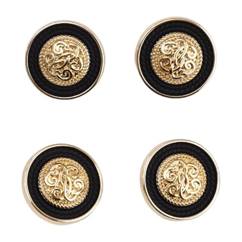 CHICTRY Retro Gold Metallknopf Zarter Mantel Pullover Knopf Zum Nähen Von Kleidung Mäntel Deko Schmuckherstellung Schwarz 2 4Pcs Einheitsgröße CHICTRY Retro Gold Metallknopf Zarter Mantel Pullover Knopf Zum Nähen Von Kleidung Mäntel Deko Schmuckherstellung Schwarz 2 4Pcs Einheitsgröße von CHICTRY