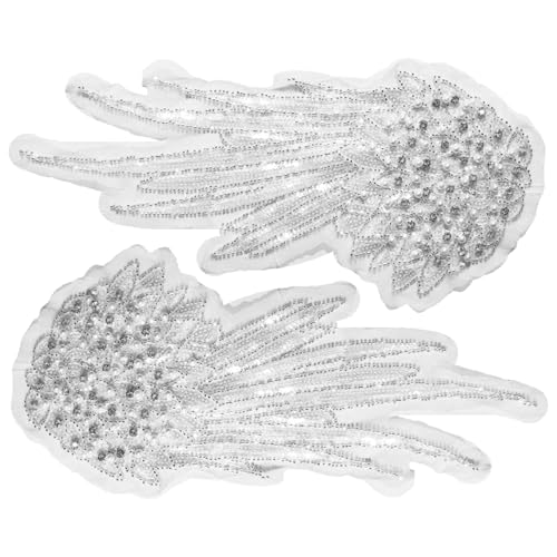 CHICTRY Strass Applikationen Diamant Flügel Schulter Wrap Epaulette für Hüte Taschen Kleidung Dekorationen Weiß Einheitsgröße CHICTRY Strass Applikationen Diamant Flügel Schulter Wrap Epaulette für Hüte Taschen Kleidung Dekorationen Weiß Einheitsgröße von CHICTRY