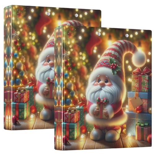 3,8 cm Ringbuch mit 3 Ringen und 2 Stück, weihnachtlicher Zwerg, dekorativer niedlicher Drei-Ringordner mit rutschfestem Metallclip, D-Ringbuch für Arbeit, Schule, Büro 3,8 cm Ringbuch mit 3 Ringen und 2 Stück, weihnachtlicher Zwerg, dekorativer niedlicher Drei-Ringordner mit rutschfestem Metallclip, D-Ringbuch für Arbeit, Schule, Büro von CHIFIGNO