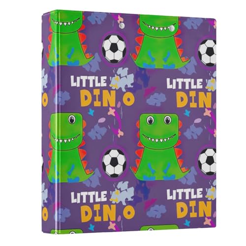 3,8 cm große Ordner mit 3 Ringen, lustiger grüner Dinosaurier, violett, dekorativ, niedlich, 3-Ringbuch mit rutschfestem Clip, Notizbuchordner für Arbeit, Schule, Büro, 1 Stück 3,8 cm große Ordner mit 3 Ringen, lustiger grüner Dinosaurier, violett, dekorativ, niedlich, 3-Ringbuch mit rutschfestem Clip, Notizbuchordner für Arbeit, Schule, Büro, 1 Stück von CHIFIGNO