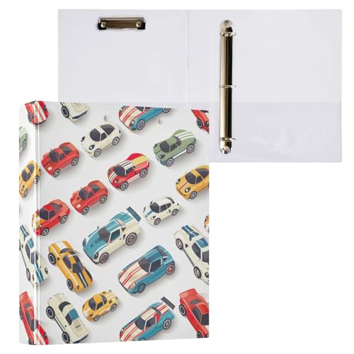 3-Ringbuch, 3,8 cm, niedlicher Cartoon-Autos, dekorativer niedlicher Ordner, hält 200 Blatt, D-Ringbuch für Schule, Büro, Zuhause, 1 Packung 3-Ringbuch, 3,8 cm, niedlicher Cartoon-Autos, dekorativer niedlicher Ordner, hält 200 Blatt, D-Ringbuch für Schule, Büro, Zuhause, 1 Packung von CHIFIGNO