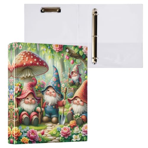 3-Ringbuch, dekoratives 3-Ringbuch, 3,8 cm, mit rutschfestem Metallclip, vielseitige Ordner für Schulbedarf, niedliche Zwerge, Blumen, Pilze, 1 Packung 3-Ringbuch, dekoratives 3-Ringbuch, 3,8 cm, mit rutschfestem Metallclip, vielseitige Ordner für Schulbedarf, niedliche Zwerge, Blumen, Pilze, 1 Packung von CHIFIGNO