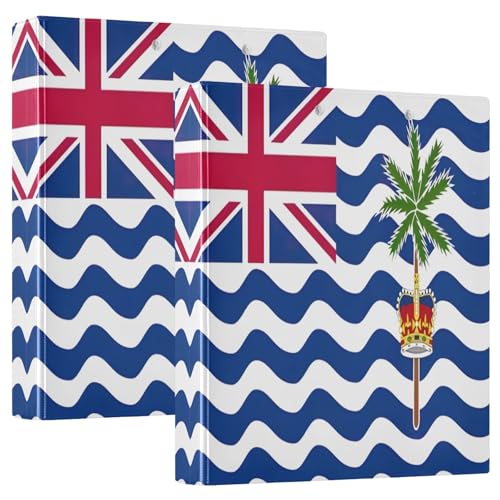 3-Ringbuch mit Flagge, britisches Territorium, 3,8 cm, dekorativ, niedlich, 3-Ringbuch mit rutschfestem Metallclip, D-Ringbuch für Arbeit, Schule, Büro, 2 Stück 3-Ringbuch mit Flagge, britisches Territorium, 3,8 cm, dekorativ, niedlich, 3-Ringbuch mit rutschfestem Metallclip, D-Ringbuch für Arbeit, Schule, Büro, 2 Stück von CHIFIGNO