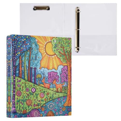 3 Ringbücher mit 3 Ringen, buntes Baum-Blumenmuster, dekoratives Drei-Ringbuch mit 3 Innentaschen, langlebige Basisordner für Schule, Bürobedarf, 1 Packung 3 Ringbücher mit 3 Ringen, buntes Baum-Blumenmuster, dekoratives Drei-Ringbuch mit 3 Innentaschen, langlebige Basisordner für Schule, Bürobedarf, 1 Packung von CHIFIGNO