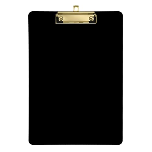 Acryl-Klemmbrett, schwarz, tragbar, niedlich, dekoratives Klemmbrett in Briefgröße, für Krankenschwestern, Anwälte, Arztbüros, niedriges Profil, silberner Clip, einziehbare Hängelasche, 31,8 x 22,9 cm Acryl-Klemmbrett, schwarz, tragbar, niedlich, dekoratives Klemmbrett in Briefgröße, für Krankenschwestern, Anwälte, Arztbüros, niedriges Profil, silberner Clip, einziehbare Hängelasche, 31,8 x 22,9 cm von CHIFIGNO