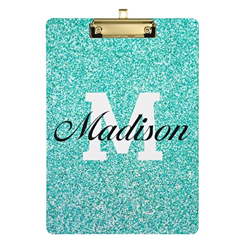 Custom Mint Green Clipboard A4 Standardgröße Dekorative Clipboards mit niedrigem Profil Metallclip für Studenten Mann Frauen 22,9 x 31,8 cm von CHIFIGNO