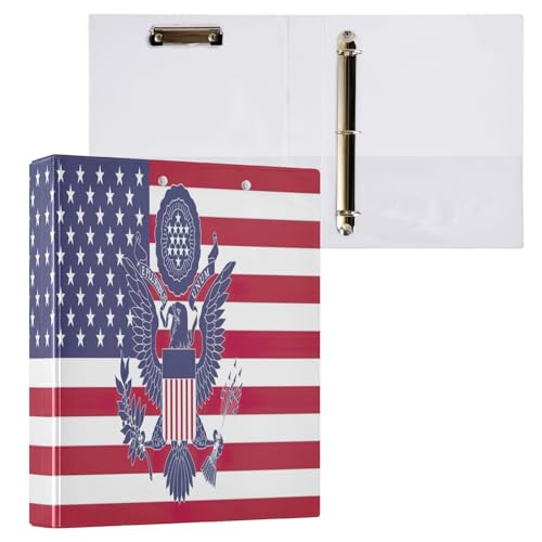 Dekoratives süßes Drei-Ringbuch, 3-Ringbuch, 3,8 cm, hält 200 Blatt, vielseitige Ordner für Schule, Bürobedarf, amerikanische USA, tolles Siegel, 1 Packung von CHIFIGNO