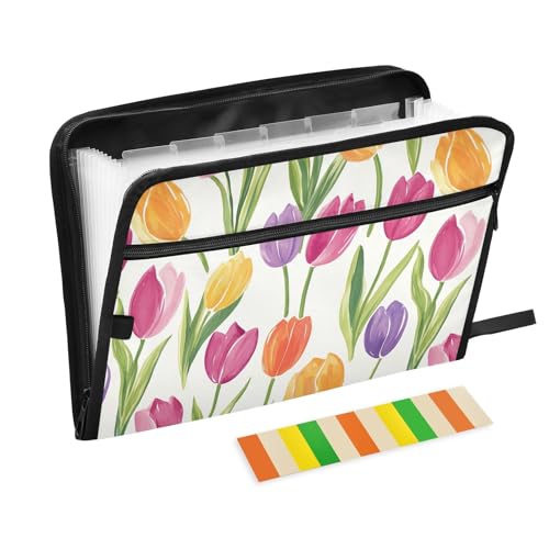 Fächermappe mit Reißverschluss, 13 Fächer, A4, A4, für Reisen, Büro, Uni, Orange / Violett Fächermappe mit Reißverschluss, 13 Fächer, A4, A4, für Reisen, Büro, Uni, Orange / Violett von CHIFIGNO