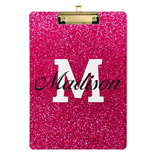 Custom Clipboard Rose Pink A4 Briefgröße Hartpappe mit niedrigem Profil Metallclip für Büros, Klassenzimmer, Schule, 22,9 x 31,8 cm von CHIFIGNO