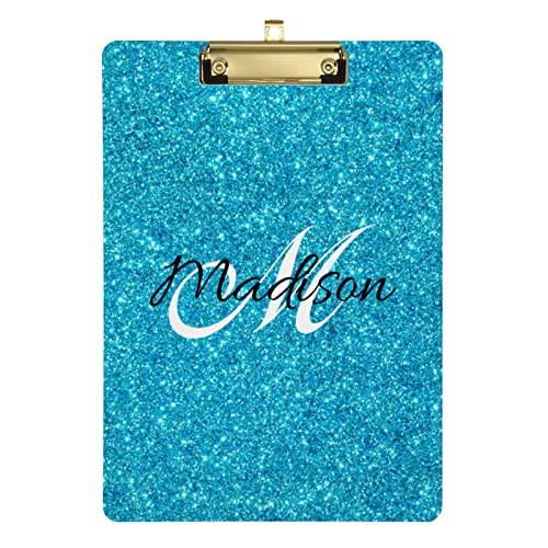 Benutzerdefinierte blaue Klemmbrett A4 Standardgröße dekorative Clipboards mit niedrigem Profil Metallclip für Studenten, Männer, Frauen, 22,9 x 31,8 cm von CHIFIGNO