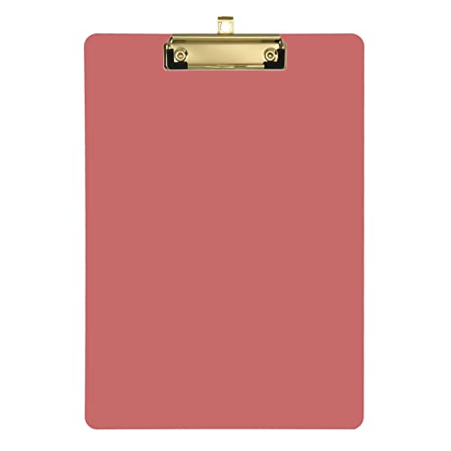Light Coral Klemmbrett Niedliches Clipboard A4 Standardgröße Clipboard mit niedrigem Profil Metallclip für Frauen Männer Lehrer Krankenschwestern, 31,8 x 22,9 cm, Goldclip Light Coral Klemmbrett Niedliches Clipboard A4 Standardgröße Clipboard mit niedrigem Profil Metallclip für Frauen Männer Lehrer Krankenschwestern, 31,8 x 22,9 cm, Goldclip von CHIFIGNO