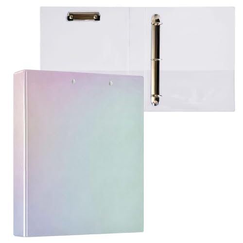 Moderner, farbenfroher holografischer 3-Ringordner mit 3 Ringen, 3,8 cm, D-Ringbuch mit rutschfestem Metallclip, runder Ringbuch für Schule, Büro, Zuhause, 1 Stück Moderner, farbenfroher holografischer 3-Ringordner mit 3 Ringen, 3,8 cm, D-Ringbuch mit rutschfestem Metallclip, runder Ringbuch für Schule, Büro, Zuhause, 1 Stück von CHIFIGNO