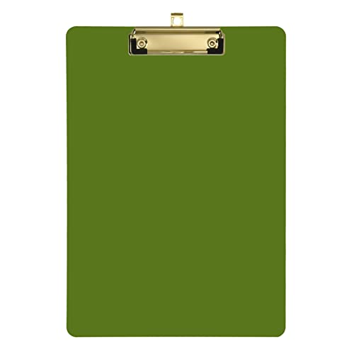 Olive Drab Klemmbrett Acryl Schreibtafel A4 Standardgröße Klemmbrett Hartplatte mit niedrigem Profil Metallclip für Krankenschwestern Lehrer Trainer, 31,8 x 22,9 cm, silberner Clip Olive Drab Klemmbrett Acryl Schreibtafel A4 Standardgröße Klemmbrett Hartplatte mit niedrigem Profil Metallclip für Krankenschwestern Lehrer Trainer, 31,8 x 22,9 cm, silberner Clip von CHIFIGNO