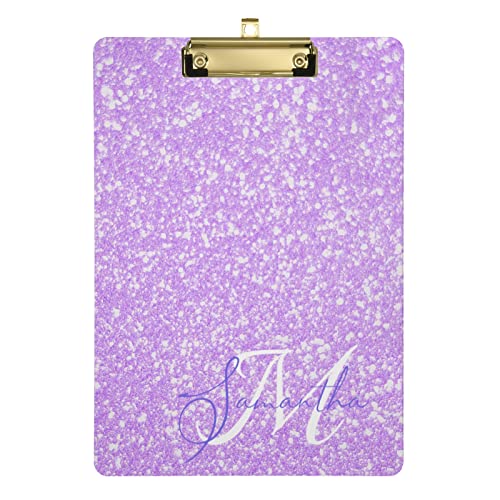 Personalisiertes hellviolettes Klemmbrett, A4 Briefgröße Büro Schreibtafel mit Text für Studenten Frauen Mann – 22,9 x 31,8 cm mit niedrigem Profil Metallclip Personalisiertes hellviolettes Klemmbrett, A4 Briefgröße Büro Schreibtafel mit Text für Studenten Frauen Mann – 22,9 x 31,8 cm mit niedrigem Profil Metallclip von CHIFIGNO