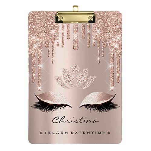 Personalisiertes Lashes Lotus Acryl-Klemmbrett, A4-Klemmbretter in Briefgröße, mit Text-Logo, für Studenten, Frauen, Männer, 22,9 x 31,8 cm, mit niedrigem Profil, Metallclip Personalisiertes Lashes Lotus Acryl-Klemmbrett, A4-Klemmbretter in Briefgröße, mit Text-Logo, für Studenten, Frauen, Männer, 22,9 x 31,8 cm, mit niedrigem Profil, Metallclip von CHIFIGNO