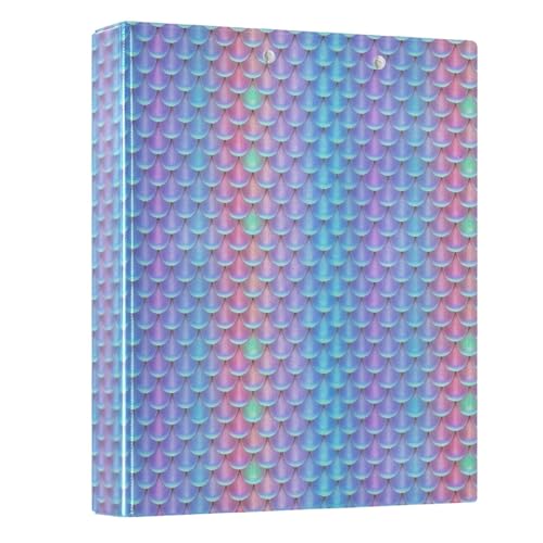 Rainbow Mermaid Purple Pink Blue 3,8 cm Ordner, 3 Ringe für 200 Blatt, dekorativer Drei-Ringbuch, D-Ringbuch für Arbeit, Schule, Büro, 1 Packung Rainbow Mermaid Purple Pink Blue 3,8 cm Ordner, 3 Ringe für 200 Blatt, dekorativer Drei-Ringbuch, D-Ringbuch für Arbeit, Schule, Büro, 1 Packung von CHIFIGNO