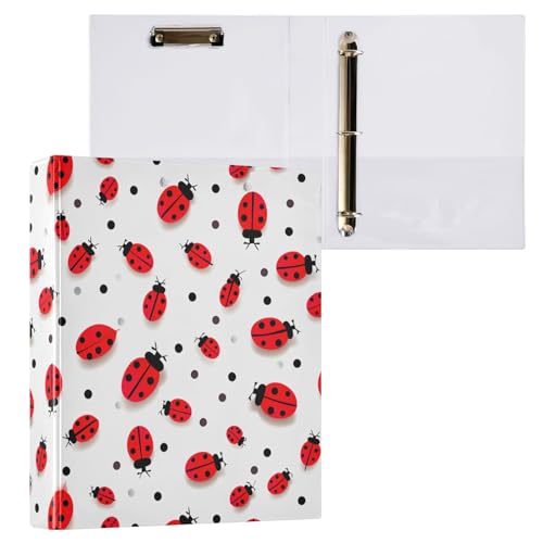 Realistische Marienkäfer 3-Ringbuch 3,8 cm mit rutschfestem Metallclip, runde Ringbinder, Basic Binder Notizbuch für Arbeit, Schule, Büro, 1 Packung Realistische Marienkäfer 3-Ringbuch 3,8 cm mit rutschfestem Metallclip, runde Ringbinder, Basic Binder Notizbuch für Arbeit, Schule, Büro, 1 Packung von CHIFIGNO