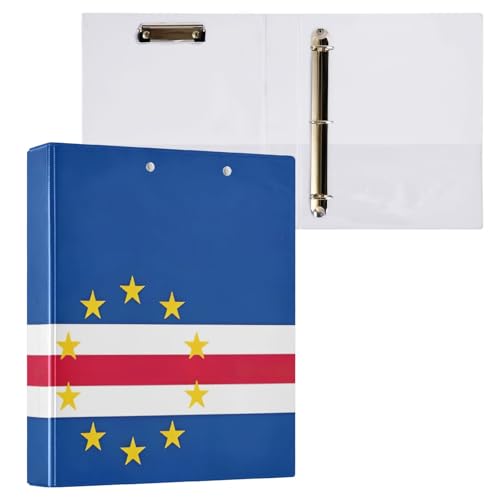 Ringbuch mit 3 Ringbüchern mit Kapverde-Flagge, 3,8 cm, hält 200 Blatt, runder Ringbuch, Notizbuch für Schule, Büro, Zuhause, 1 Stück Ringbuch mit 3 Ringbüchern mit Kapverde-Flagge, 3,8 cm, hält 200 Blatt, runder Ringbuch, Notizbuch für Schule, Büro, Zuhause, 1 Stück von CHIFIGNO