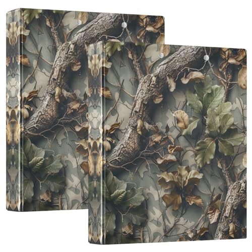 Ringbuch mit 3 Ringen, 3,8 cm, trendiger Baum-Camouflage, runder Ringordner mit rutschfestem Clip, langlebige Basisordner für Schule, Büro, Zuhause Ringbuch mit 3 Ringen, 3,8 cm, trendiger Baum-Camouflage, runder Ringordner mit rutschfestem Clip, langlebige Basisordner für Schule, Büro, Zuhause von CHIFIGNO