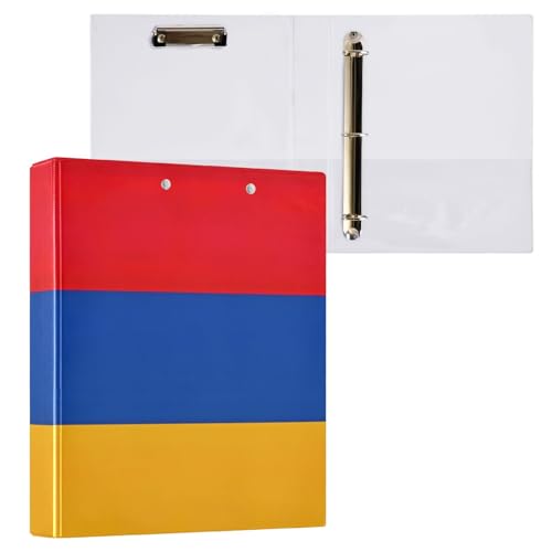 Ringbuch mit 3 Ringen, Armenien-Flagge, rund, für 200 Blatt, einfacher Ordner, Organizer für Schule, Büro, Zuhause, 1 Stück Ringbuch mit 3 Ringen, Armenien-Flagge, rund, für 200 Blatt, einfacher Ordner, Organizer für Schule, Büro, Zuhause, 1 Stück von CHIFIGNO
