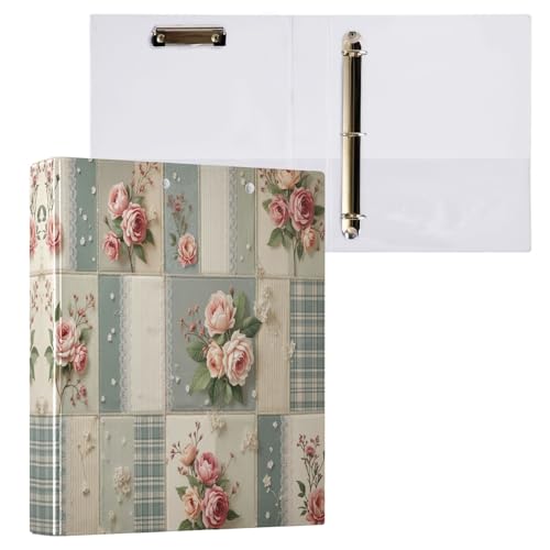 Ringbuch mit 3 Ringen, Vintage-Blumen, 3,8 cm, dekorativer Drei-Ringbuch, hält 200 Blatt, Notizbuch, Ordner für Schule, Büro, 1 Packung Ringbuch mit 3 Ringen, Vintage-Blumen, 3,8 cm, dekorativer Drei-Ringbuch, hält 200 Blatt, Notizbuch, Ordner für Schule, Büro, 1 Packung von CHIFIGNO