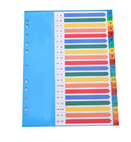 CHIHEUNG 20 Stück A4-Akten-Trennblätter, 12 teilnummerierte Register, bunte Kunststoff-A4-Trennblätter für Ringbücher, Aktenordner für Schule, Büro, Organisation, 29,7 x 22,5 cm CHIHEUNG 20 Stück A4-Akten-Trennblätter, 12 teilnummerierte Register, bunte Kunststoff-A4-Trennblätter für Ringbücher, Aktenordner für Schule, Büro, Organisation, 29,7 x 22,5 cm von CHIHEUNG
