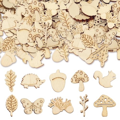 CHIHOLEN 200 Streudeko Herbst, Holz Stück Waldtiere Geburtstag Deko, Mini Holzdeko, Holztiere zum Bemalen für DIY Handwerk Scrapbooking Hochzeit Geburtstag Weihnachtsdeko CHIHOLEN 200 Streudeko Herbst, Holz Stück Waldtiere Geburtstag Deko, Mini Holzdeko, Holztiere zum Bemalen für DIY Handwerk Scrapbooking Hochzeit Geburtstag Weihnachtsdeko von CHIHOLEN