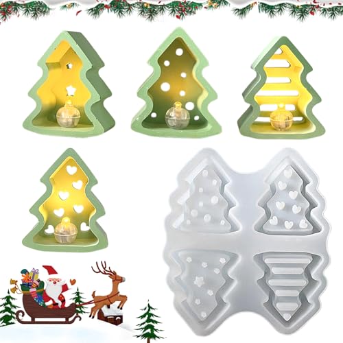 CHIHOLEN Silikonformen Gießformen Weihnachten, 4 Stück Silikonform Weihnachtsbaum, Silikon Gießform Kerzenform Weihnachten, Weihnachten Giessformen Silikon Gipsformen Zum Gießen CHIHOLEN Silikonformen Gießformen Weihnachten, 4 Stück Silikonform Weihnachtsbaum, Silikon Gießform Kerzenform Weihnachten, Weihnachten Giessformen Silikon Gipsformen Zum Gießen von CHIHOLEN