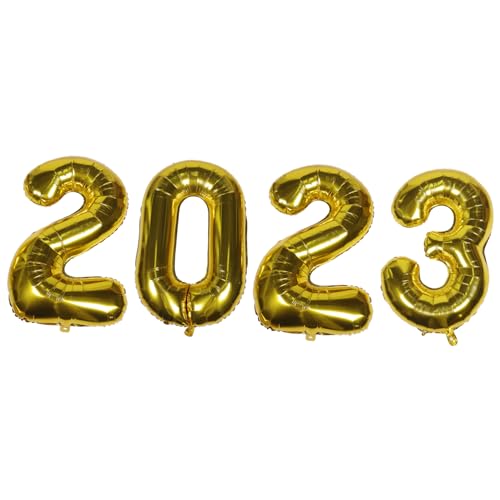 CHILDWEET 1 Satz 2023 2022 Nummernballon 2022 Partyzubehör Für Das Neue Jahr Abschlussdekorationen 2022 Ballon Des Neuen Jahres 2022 Aluminiumballon Geschenk Silvester 3d Aluminiumfolie von CHILDWEET