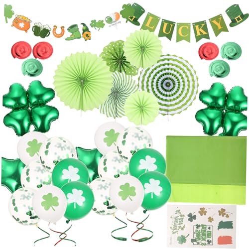 CHILDWEET St. Patricks Day Party Layout Requisiten Latex Regenbogen Design Festliche Dekorationen von CHILDWEET